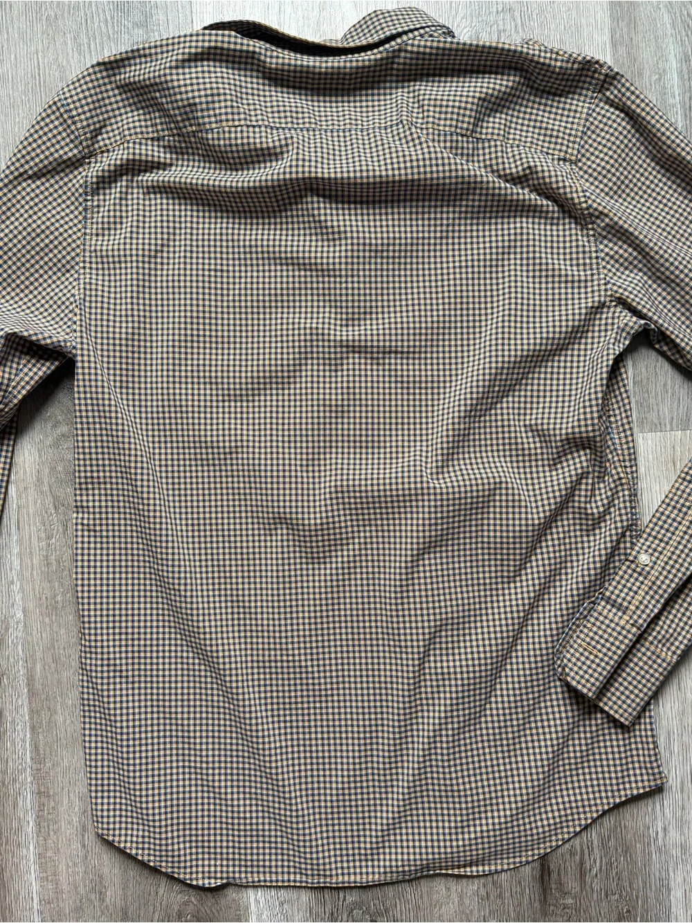 Banana Republic Men's M Blue Check Cotton Slim Flex Fit LS Button-Down -0144
